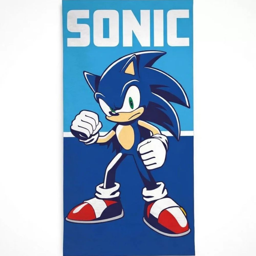Sonic Παιδική Πετσέτα Θαλάσσης Μπλέ 70x140cm (Fast Dry)