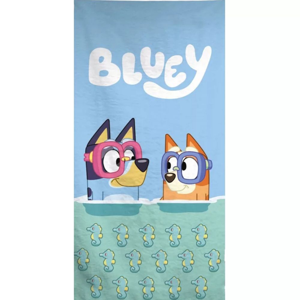 Bluey Παιδική Πετσέτα Θαλάσσης Μπλε 70x140cm (Fast Dry)