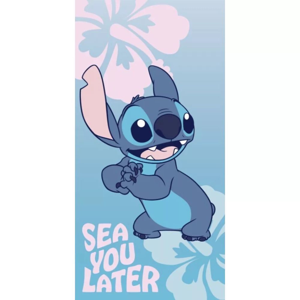 Stitch Παιδική Πετσέτα Θαλάσσης Μπλέ 70x140cm (Fast Dry)