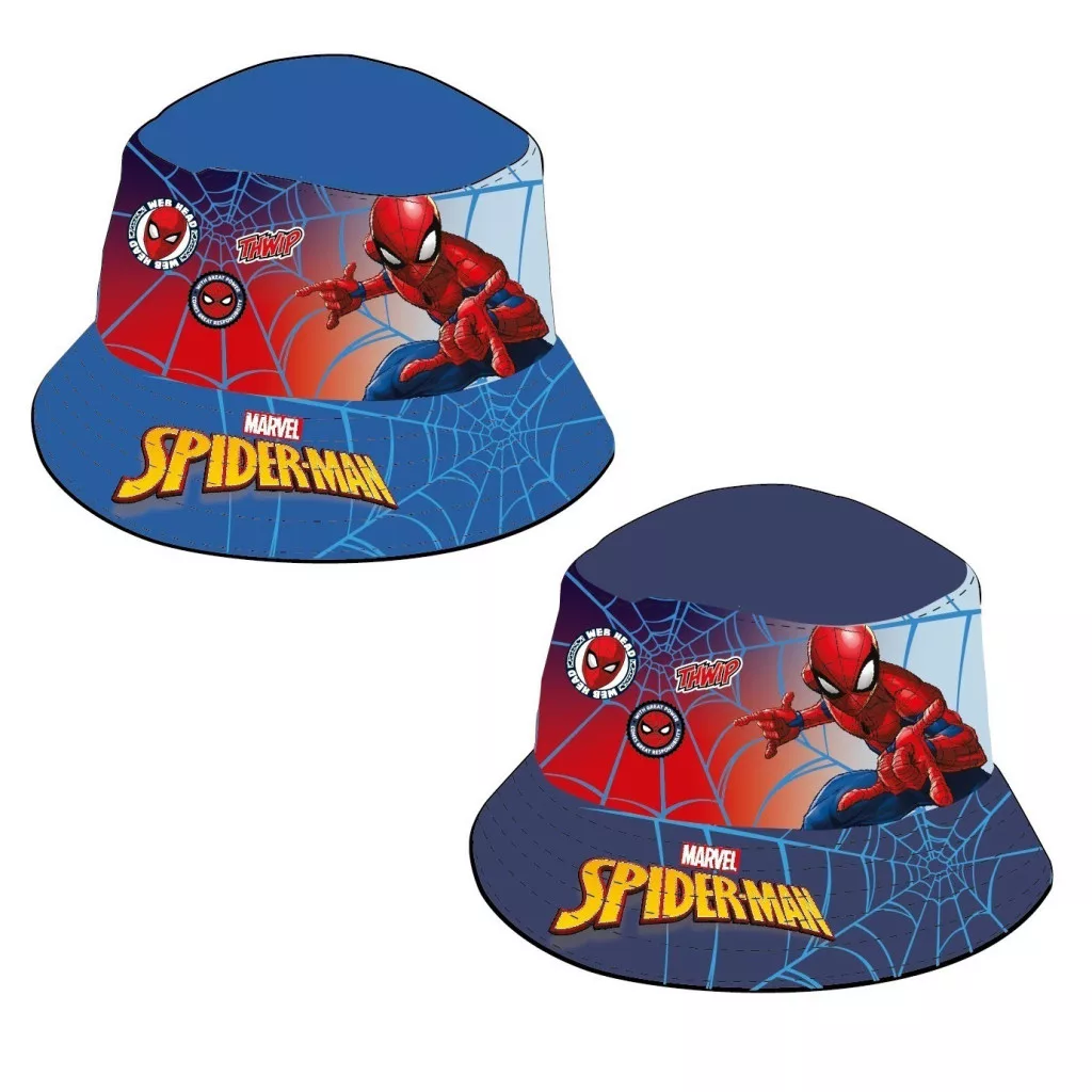 Spiderman Παιδικό Καπέλο Bucket Υφασμάτινο Μπλε 52-54 cm