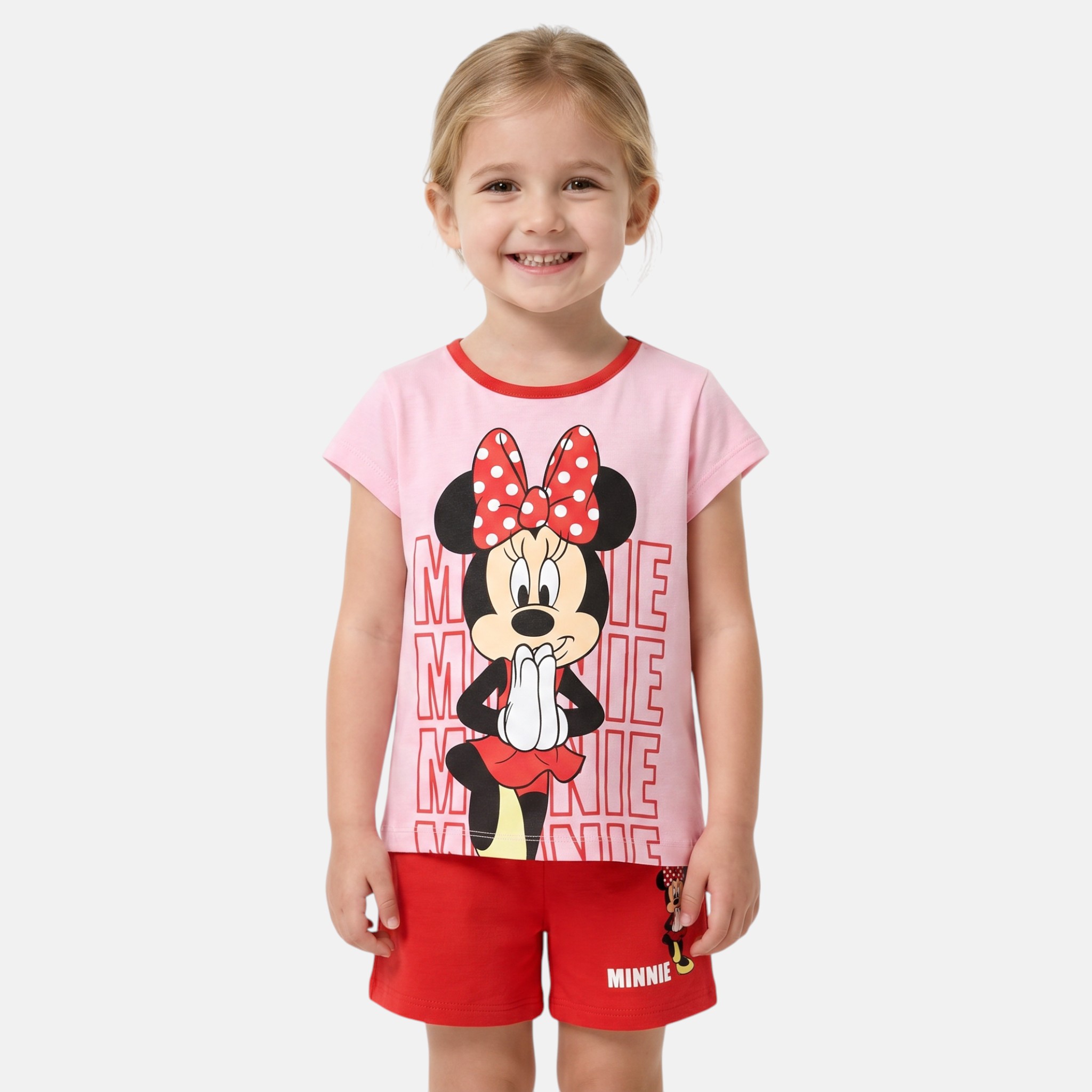 Minnie Παιδικό Σετ Κορίτσι Καλοκαιρινό Κόκκινο